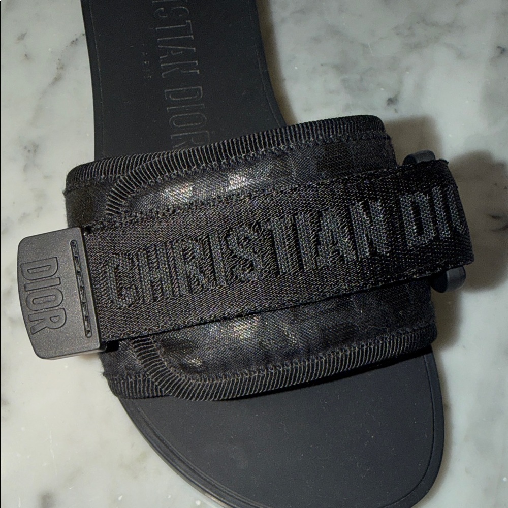 Dior Black Slide Sandals - Picture 3 of 3